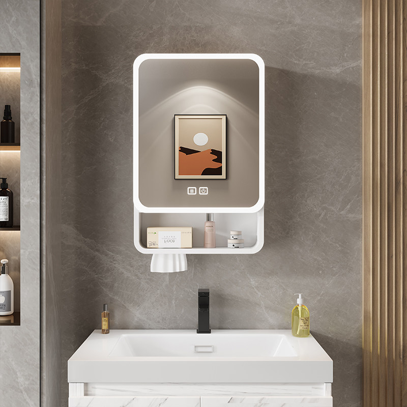 Home Bathroom Glass - Organizer Lustro Szafka Łazienkowa Półki do