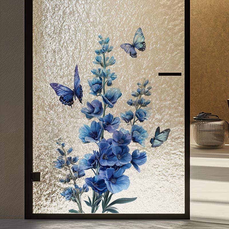 Home Bathroom Glass - Naklejki na szybę w kształcie róż,