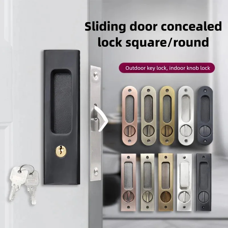 Home Bathroom Lock - Wytrzymały czarny zamek hakowy do drzwi