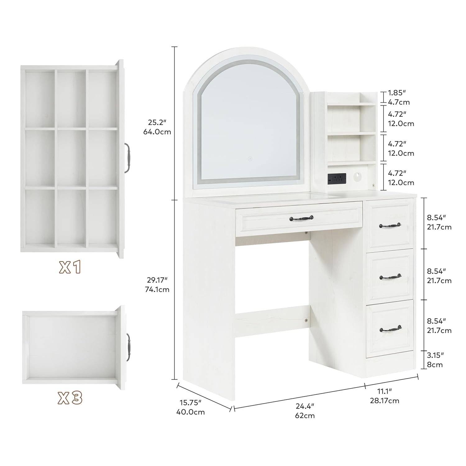 Nowoczesna toaletka z podświet – Home Outlet Bathroom Vanity recenzja i cena