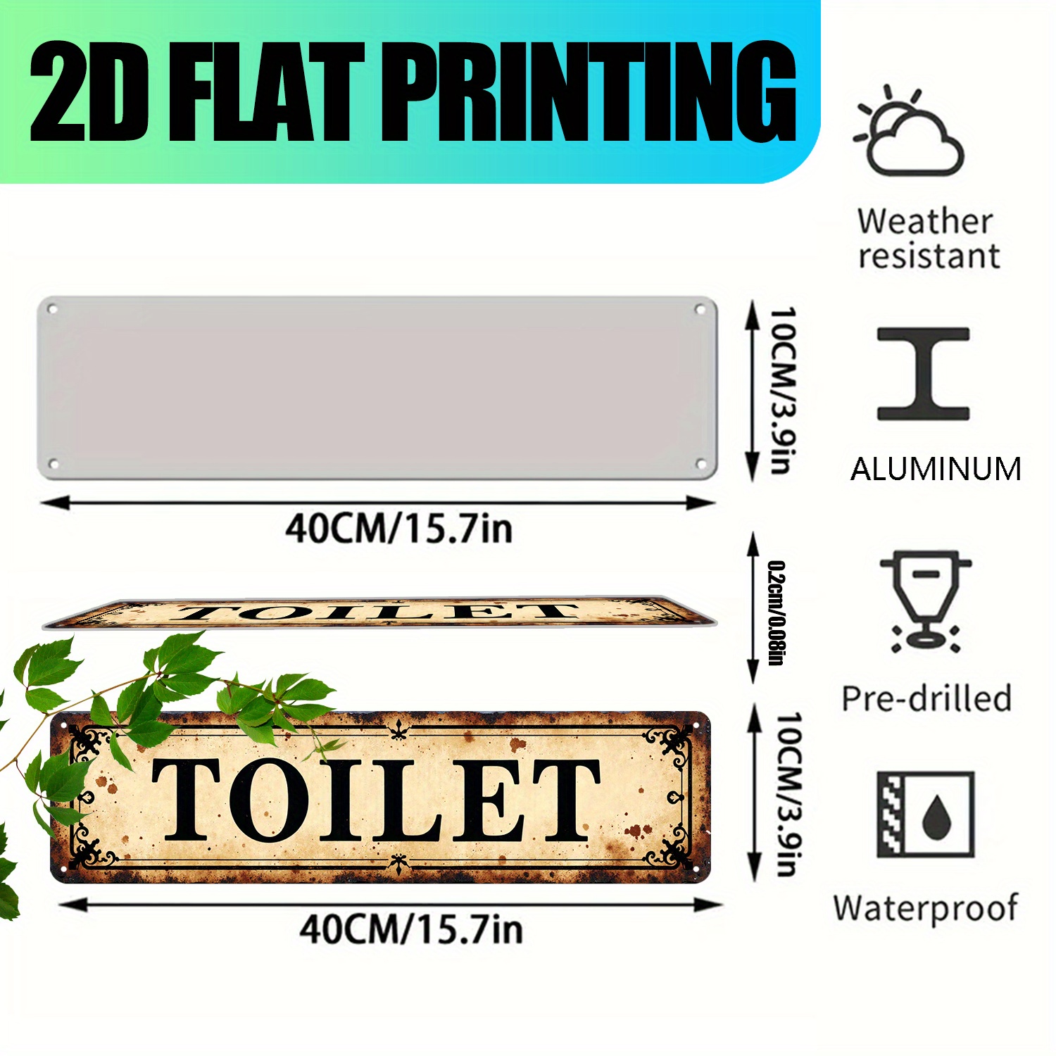 Płaski, vintage'owy aluminiowy – Home Bathroom Decor recenzja i cena