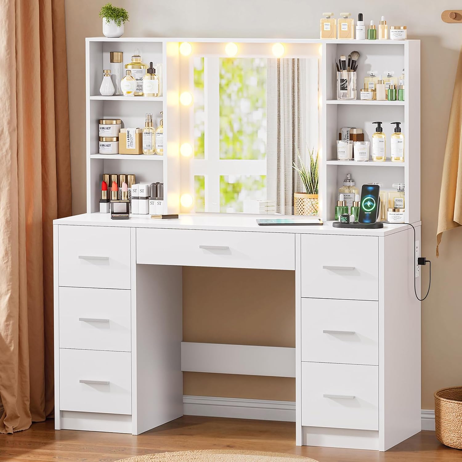 Duża toaletka z lustrem LED i  – Home Outlet Bathroom Vanity recenzja i cena