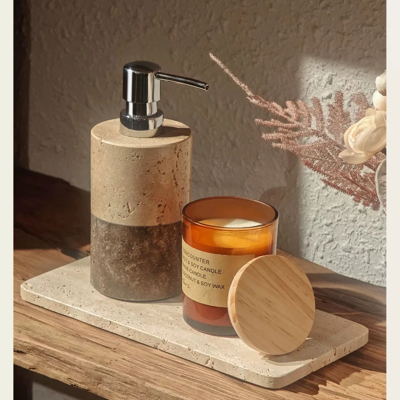 Zestaw do łazienki z travertyn – Home Bathroom Glass recenzja i cena
