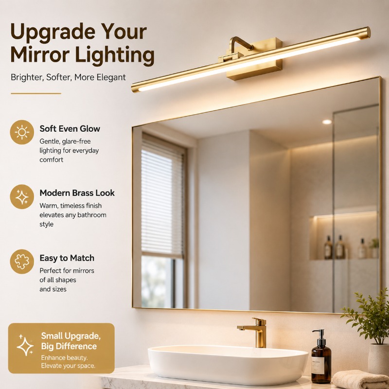 Lampa LED do toaletki w stylu  – Home Bathroom Cabinets recenzja i cena