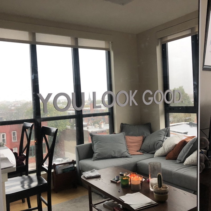 You Look Good Mirror Naklejka  – Home Bathroom Wall Tiles recenzja i cena