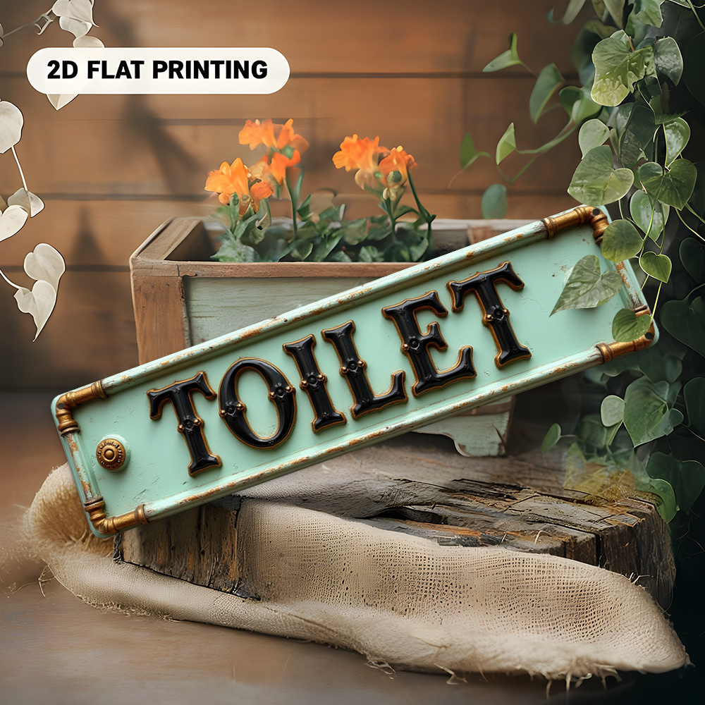 Płaski znak toaletowy 2D w sty – Home Bathroom Decor recenzja i cena